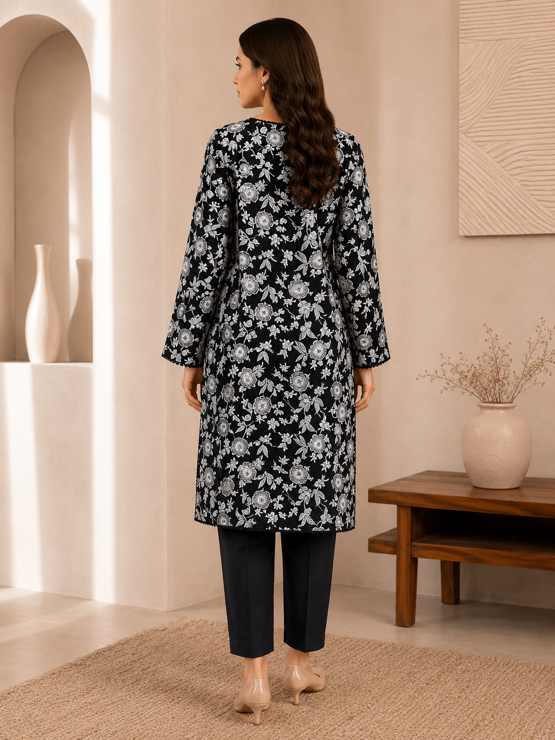 Allover Floral Printed Lawn 2-Piece Co-ord Set