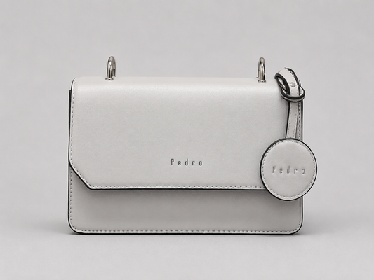 Pedro Structured Crossbody Bag – White