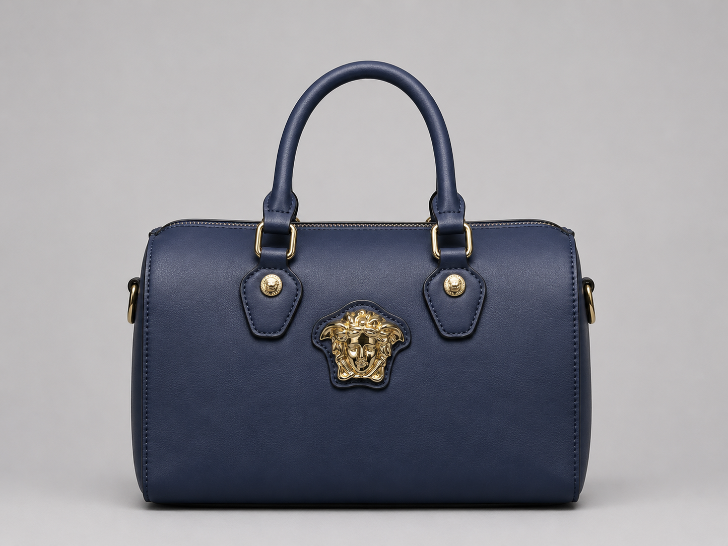 Medusa Boston Bag – Navy Blue