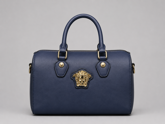 Medusa Boston Bag – Navy Blue